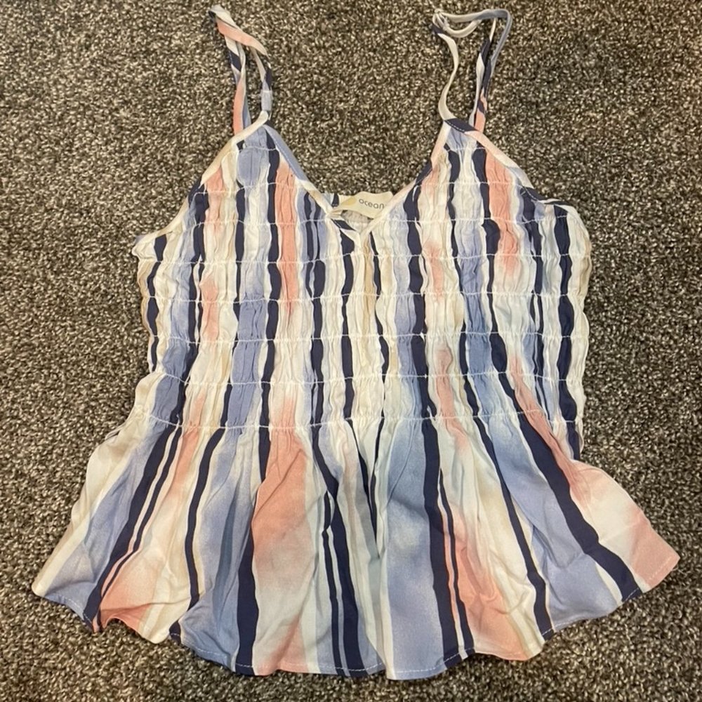 ocean drive multicolor striped tank top